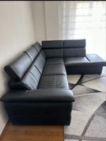 Ecksofa Leder schwarz guter Zustand