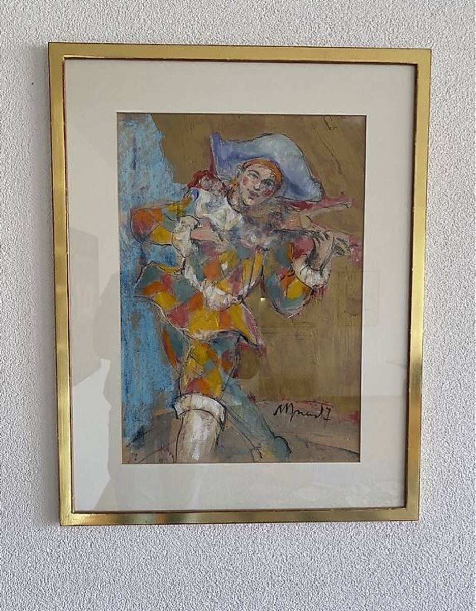 Dipinti: Gemälde Harlekin Signiert – Usato da Dielsdorf venduto da B.S1987