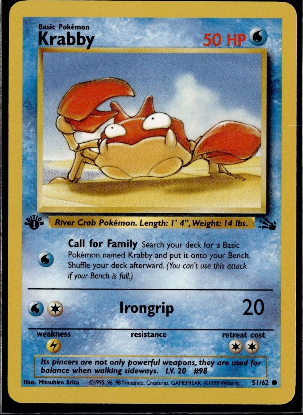 Pokémon Sammelbilder & Trading cards: krabby 51/62 Fossil 1st Edition – Gebraucht aus Zürich von pokemon_cards