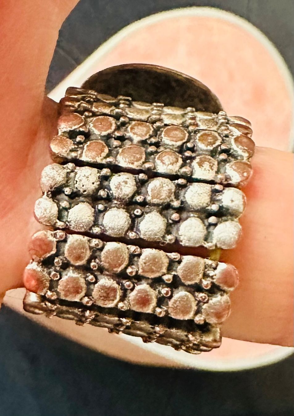 Anelli: Vintage „Bubble“ Fingerring elastisch – Usato da Zürich venduto da brazerola 7