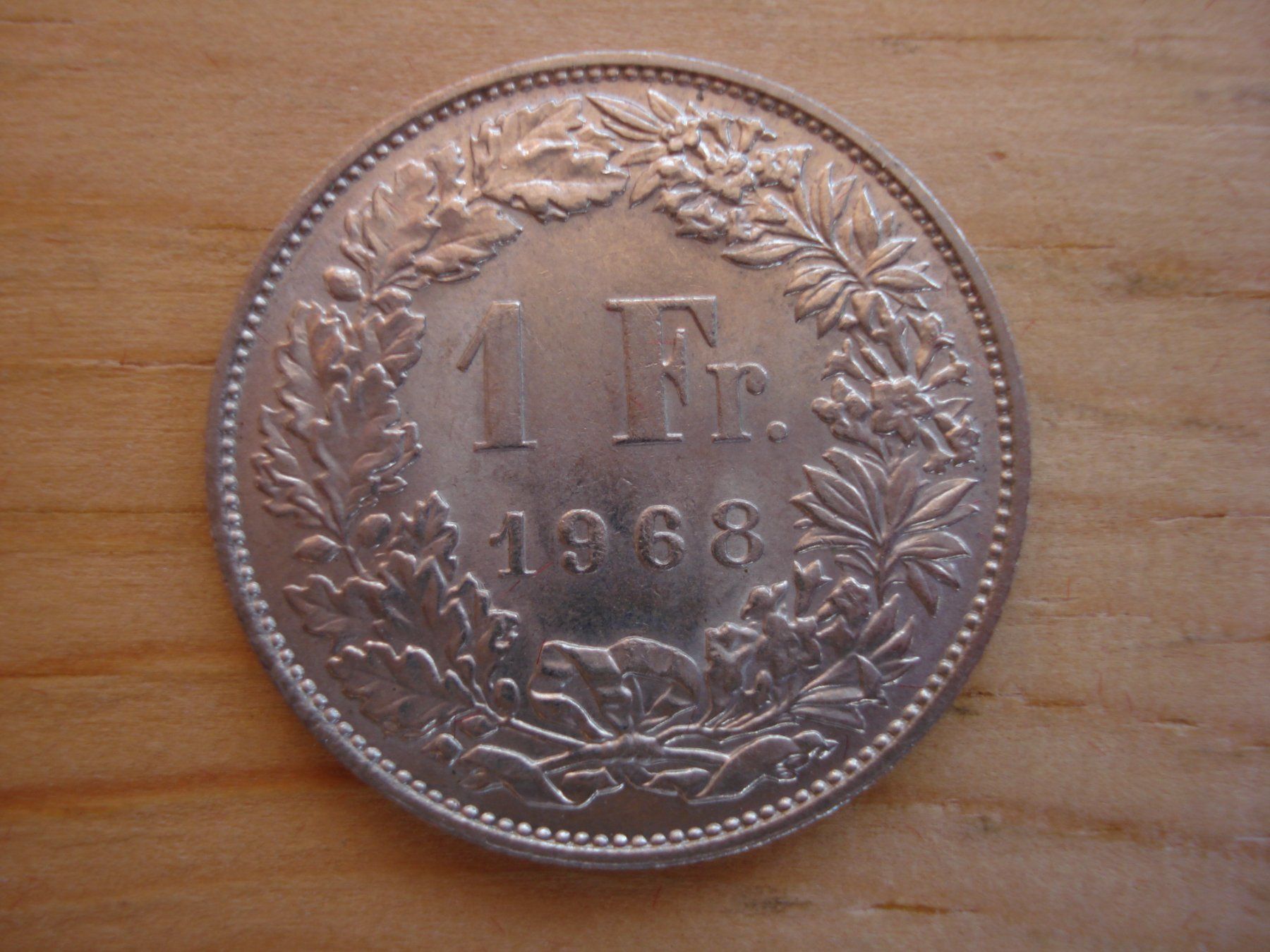 Alle Münzen: (C1) 1 Franken 1968 STGL – Gebraucht aus Erlach von Net-Coins