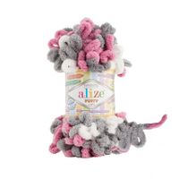 5x Laine à crocheter avec les mains Alize Puffy 6070 Color