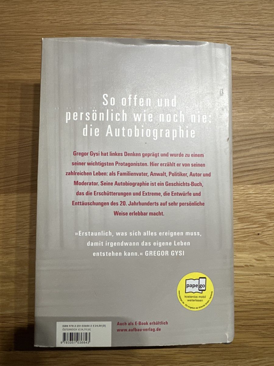 Libri: Gregor Gysi - Ein Leben ist zu wenig – Usato da Münsingen venduto da Sim2977 1