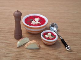 Tomatensuppe Handgemacht, Keramik Schüssel