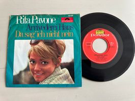 RITA PAVONE tolle Single Arrvederci Hans Kult Top Hit Italy