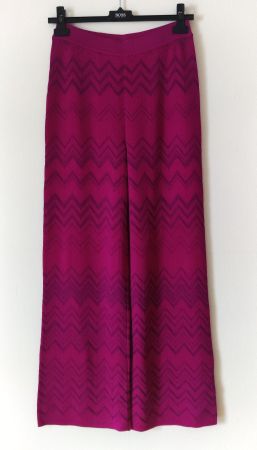 MISSONI Wool Strickhose Hose Pantalone weites Bein Gr.36 NEU