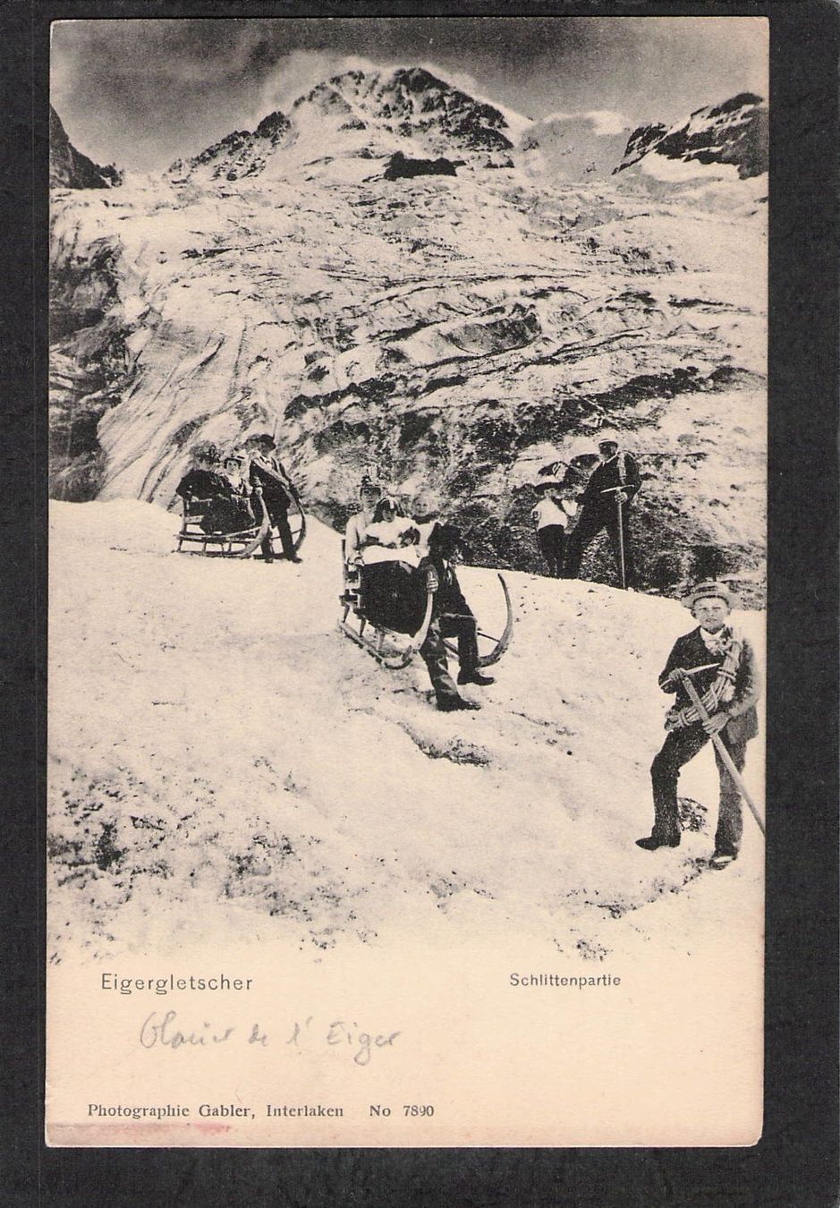 Ansichtskarten: AK. BE Eigergletscher, Schlittenpartie – Gebraucht aus Reichenburg von ibiza18