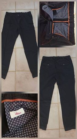 s.Oliver Chino / Stoffhose (Unisex)  Schwarz  Ungetragen