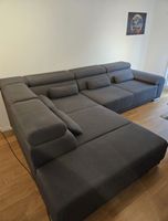 Ecksofa grau Stoff Elektrisch verstellbar gute Verfassung