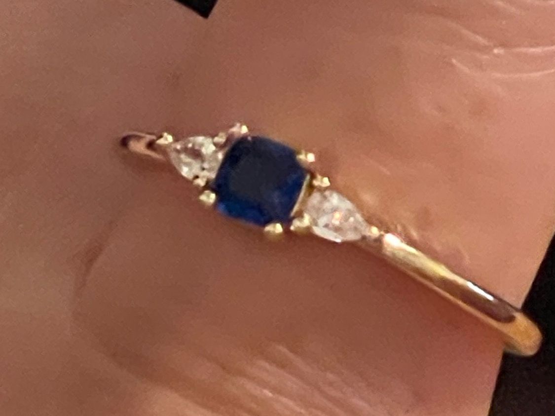 Ringe: Jolie Bague vintage 54 /zircon bleue/brilants liquidation – Neu (gemäss Beschreibung) aus Kloten von Vermicelles