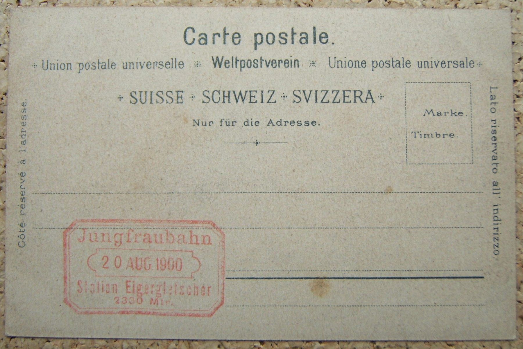 Ansichtskarten: SCHLUMPF LITHO GRUSS VON DER WENGERNALP 1900 – Gebraucht aus Brunnen von Nonne04 1
