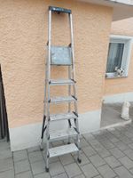 Haushaltsleiter Aluminium 6 Stufen gebrauchter Zustand