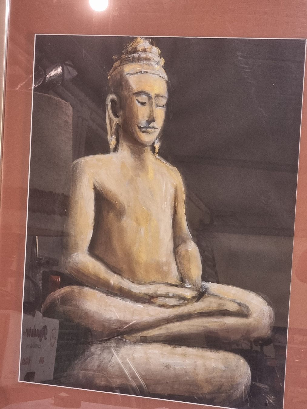 Dipinti: Buddha Bild, gerahmtes Original Gemälde, neuwertig – Usato da Zürich venduto da Budget-Brocki 2