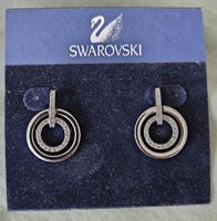 Swarovski Kreis Ohrringe, Silber Strass, Neuwertig