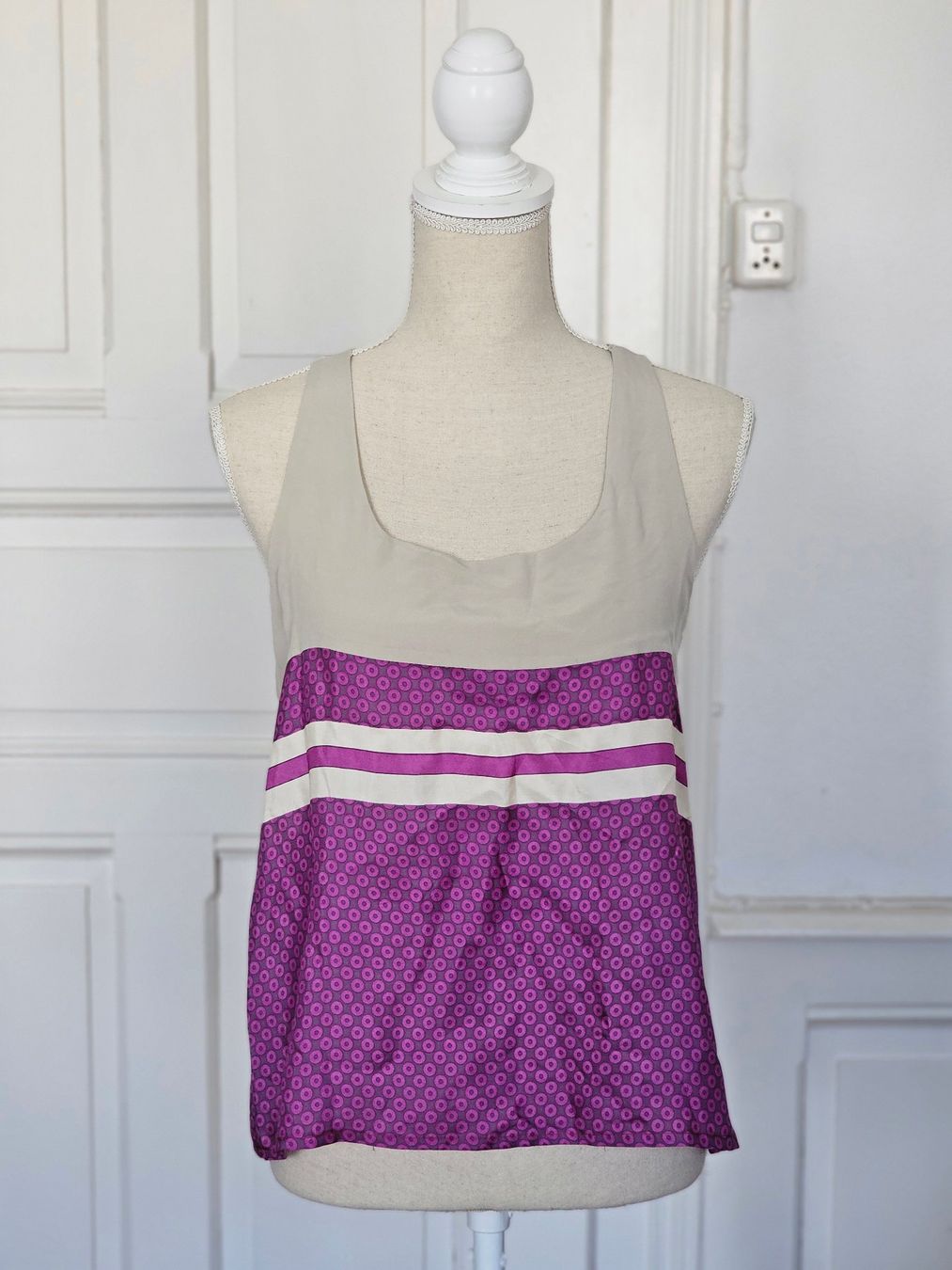 Top: Sommertop, Lila Beige, Gr. S – Usato da Ried-Brig venduto da Zzyzx