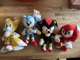 4 Sonic Plüschfiguren Set SEGA neu mit Etiketten