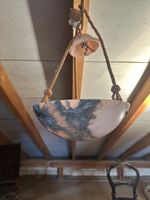 Vintage Alabaster Pendelleuchte / Schalenlampe/ Wunderschön
