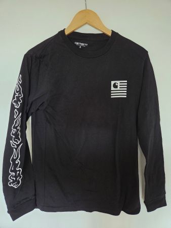 Carhartt WIP L/S State Flames Longsleeve S schwarz