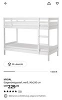 IKEA MYDAL Etagenbett, weiß, 90x200 cm