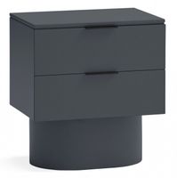 Desigern Nachtisch/Beistelltisch Totem Grau 2er Set