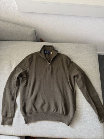 Pull Polo Ralph Lauren zip homme M kaki