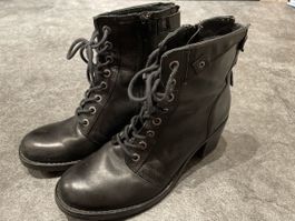 Echt Lederstiefeletten Boots Gr. 39 schwarz - Herbst Trend!