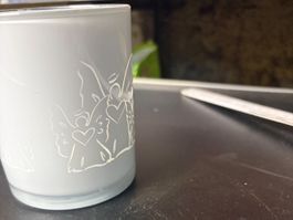 Kerzenglas mit Weihnachtsmotiv