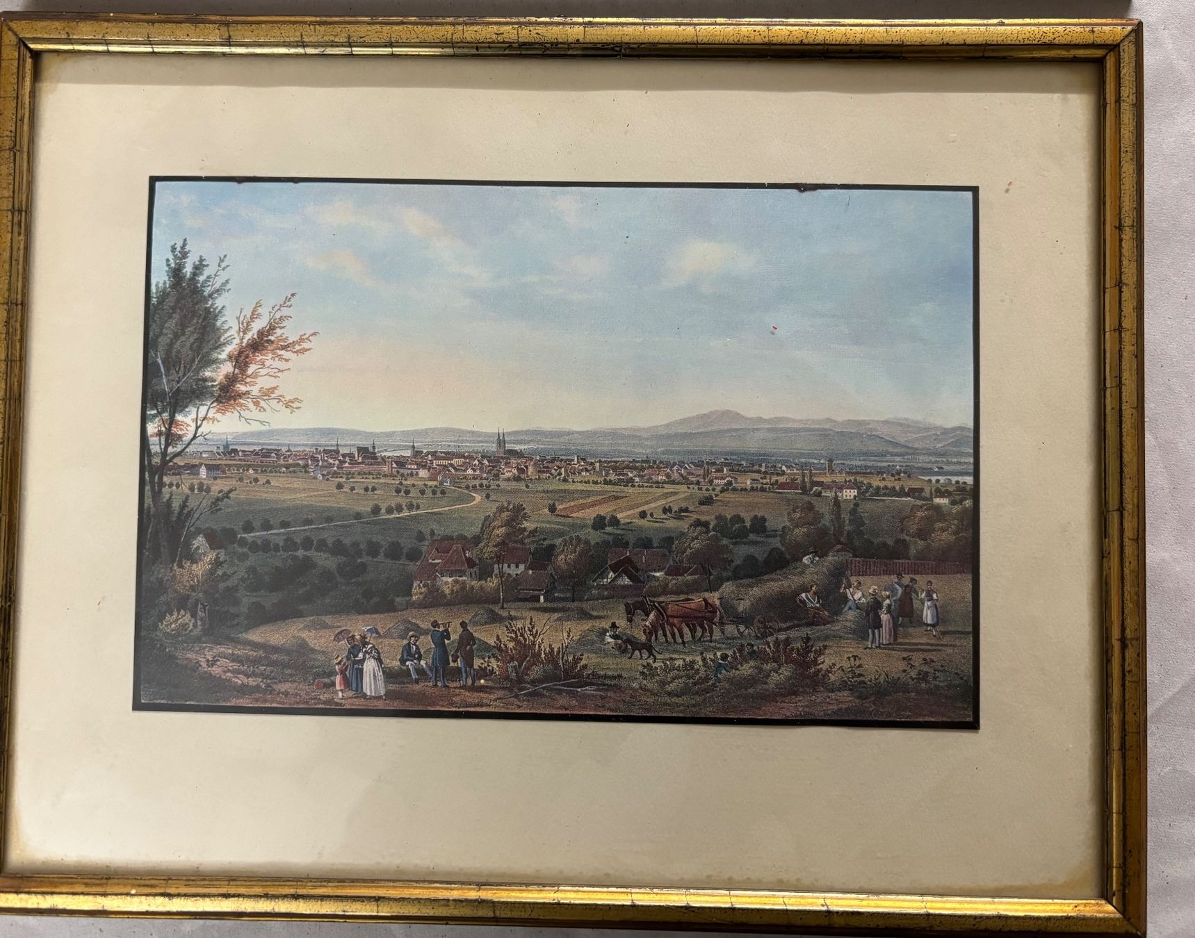 Stiche: Antiker Stich Basel, um 1840. – Gebraucht aus Ipsach von Merlux 1