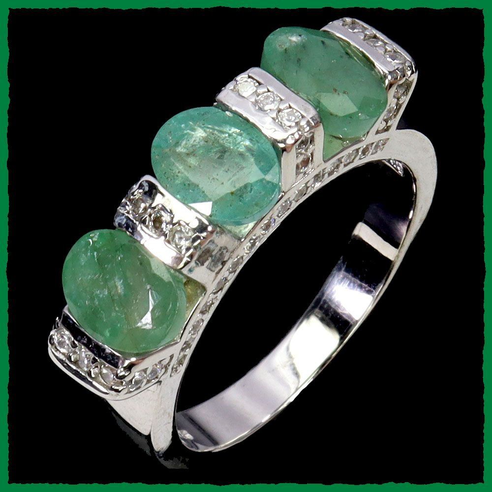 Anelli: ♛ Smaragd 925 Silber Ring – Nuovo e nell'imballaggio originale da Oberglatt ZH venduto da Hot-Spot 3