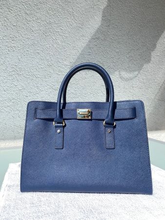 Michael Kors Hamilton Saffiano Leather Medium Satchel bleu