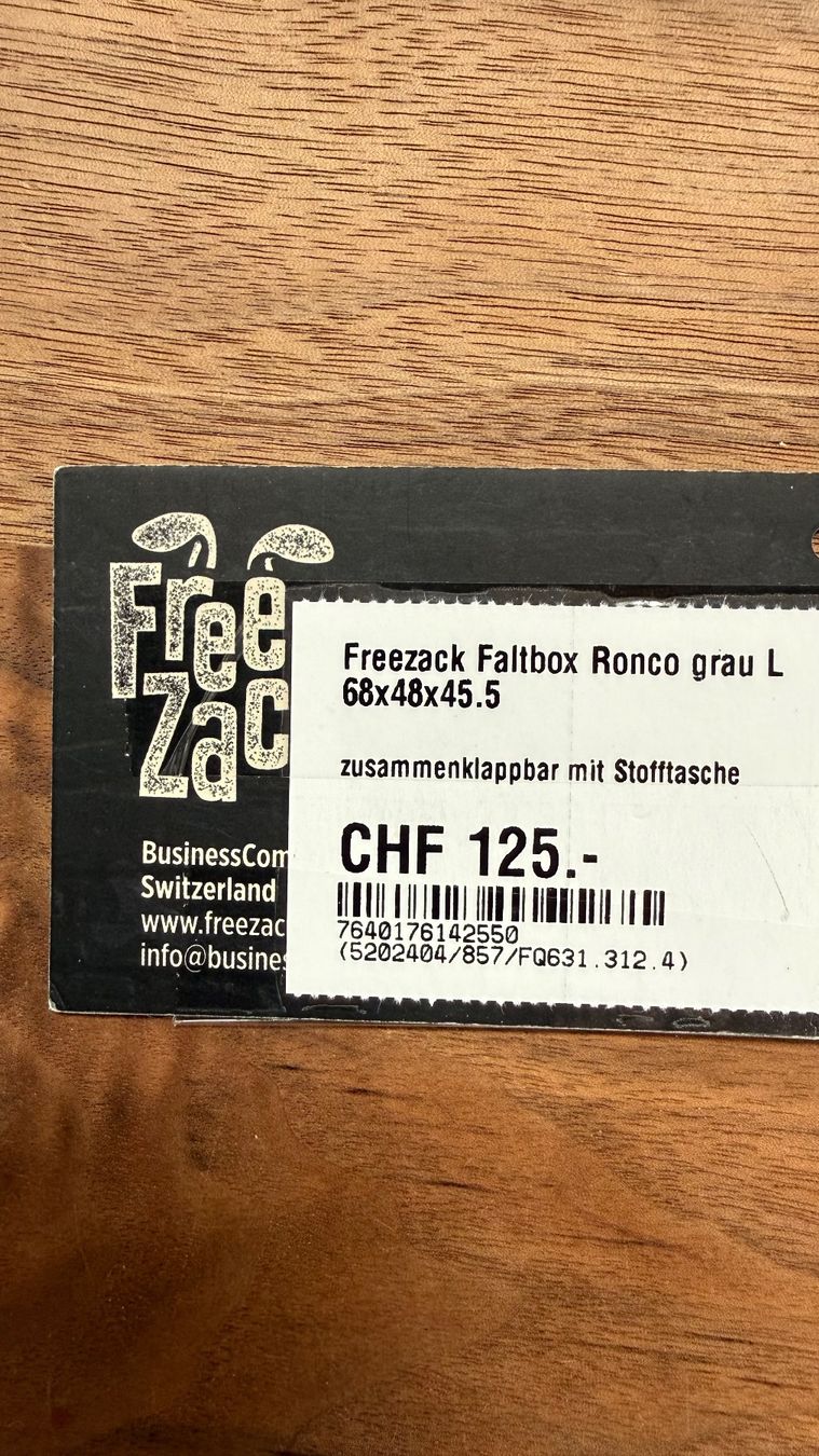 Gabbie, trasporto & Sicurezza: Freezack Faltbox Ronco grau – Nuovo (secondo la descrizione) da Sissach venduto da jac_k6l7 6