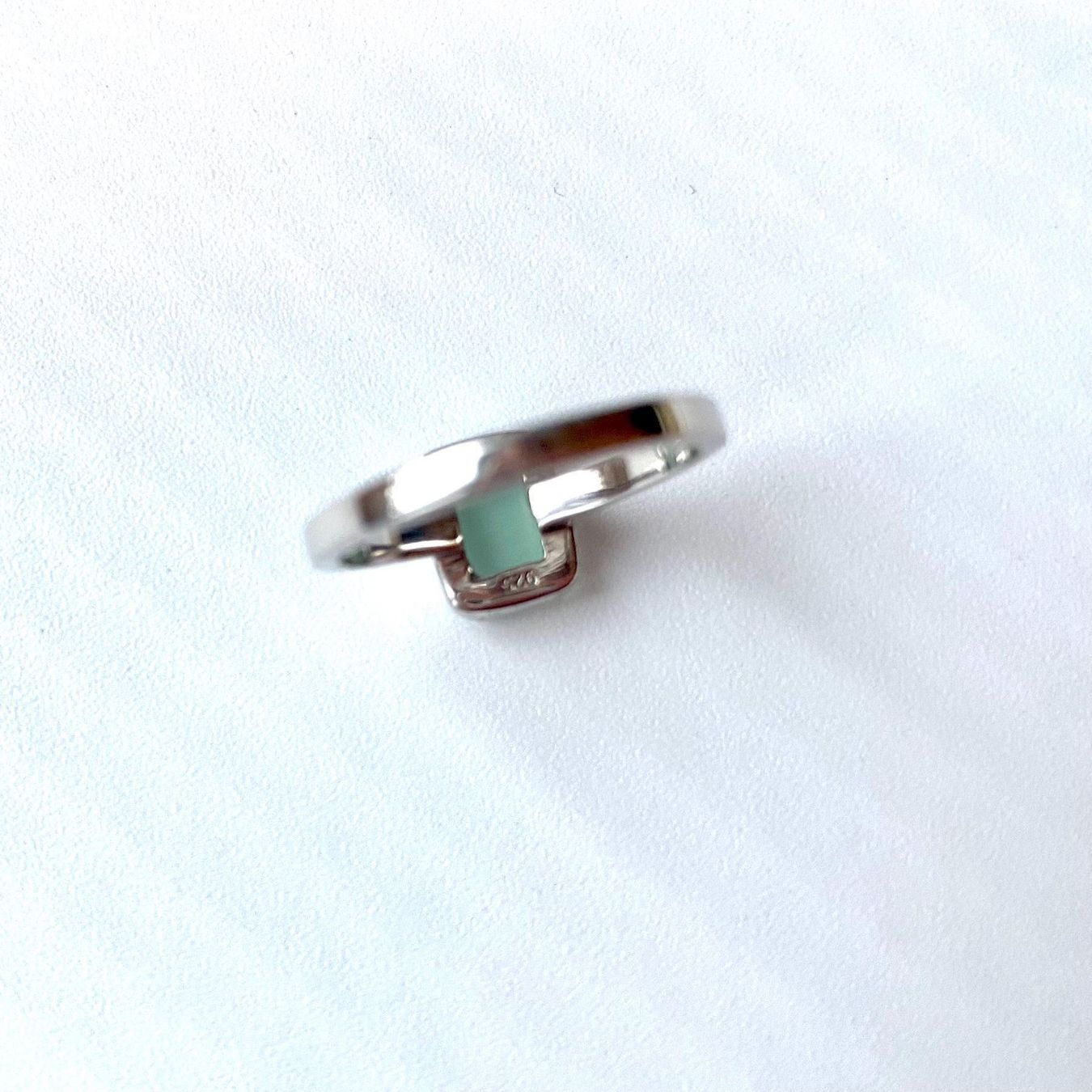 Ringe: Ring türkis mint Aqua Chalcedon 925 Silber Stapelring 49 – Neu (gemäss Beschreibung) aus Zürich von goldfisch.schmuck 2