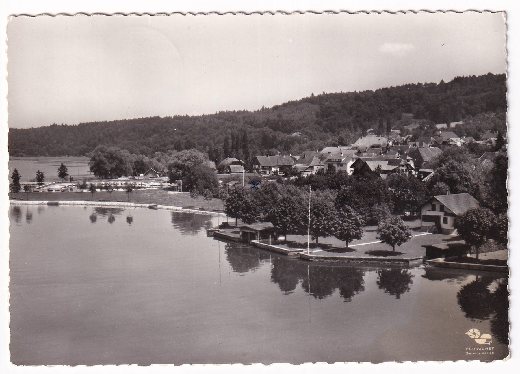 Cartoline postali: Mit dem Flugzeug über Lüscherz. 1963 – Usato da Cormoret venduto da Pascalll2001