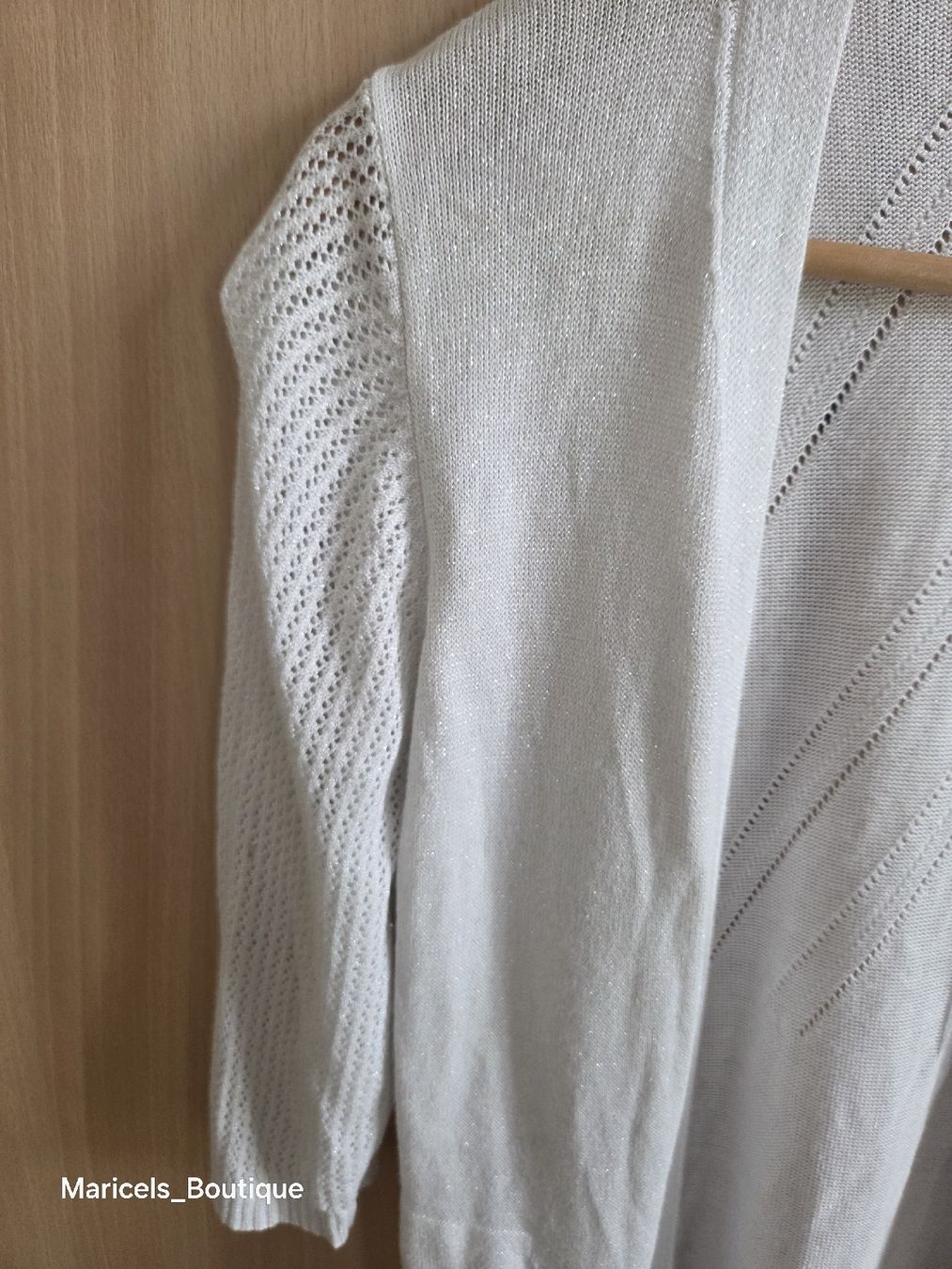 Bolero: Cardigan white short sleeves size S to M with glitter  – Usato da Winterthur venduto da Maricels_Boutique 1