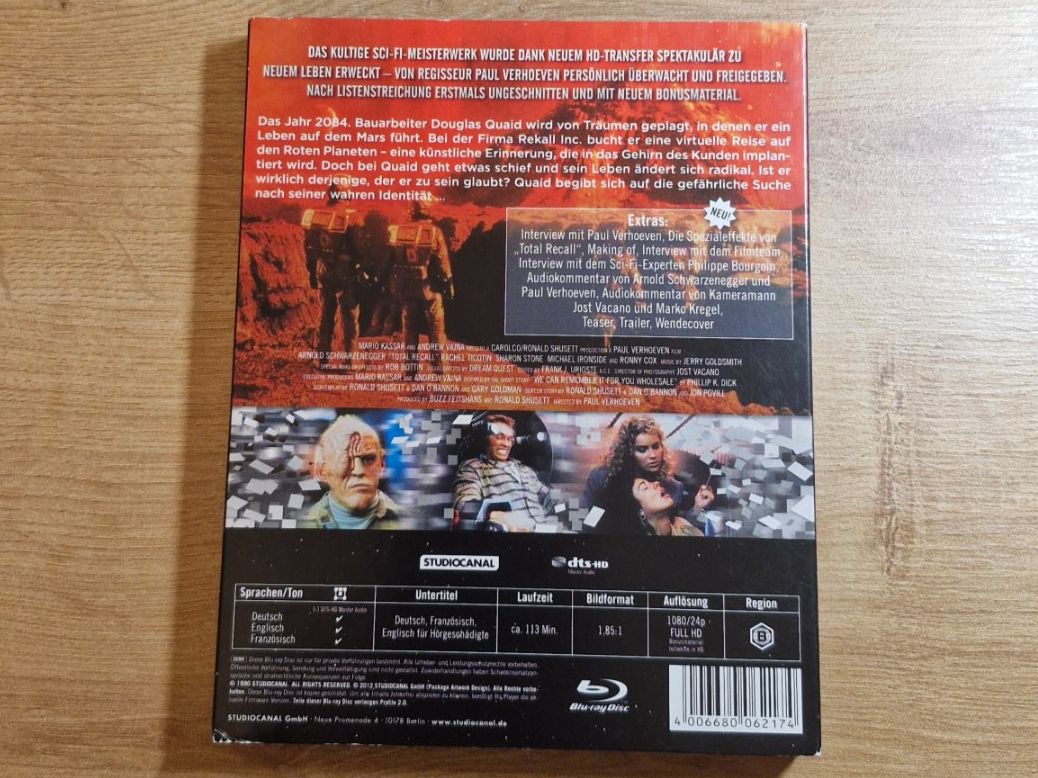 Tous les DVDs: Total Recall (1990) Bluray – D'occasion à Pfungen par Whitie 1