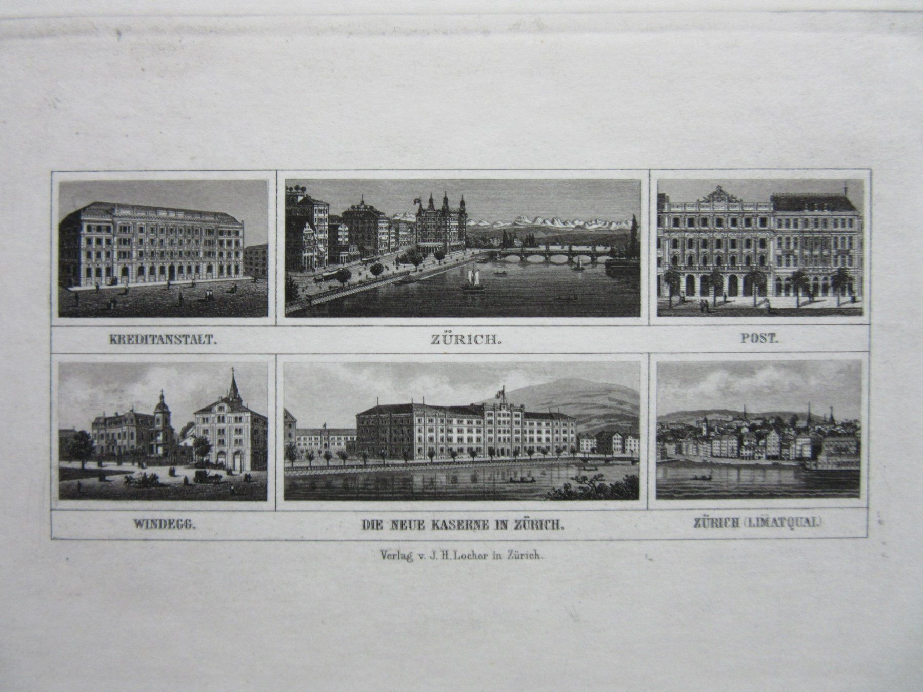 Incisioni: ZÜRICH   //  REF.FA3 – Usato da Gersau venduto da grafik-kunst