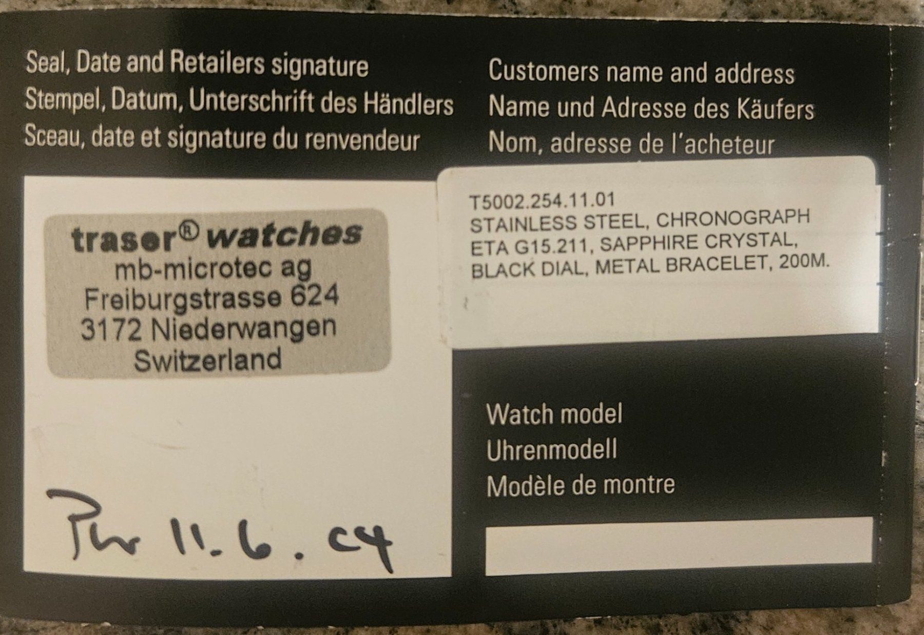 Traser Orologi: Uhr Traser H3 – Usato da Nürensdorf venduto da Liechtenauer 3