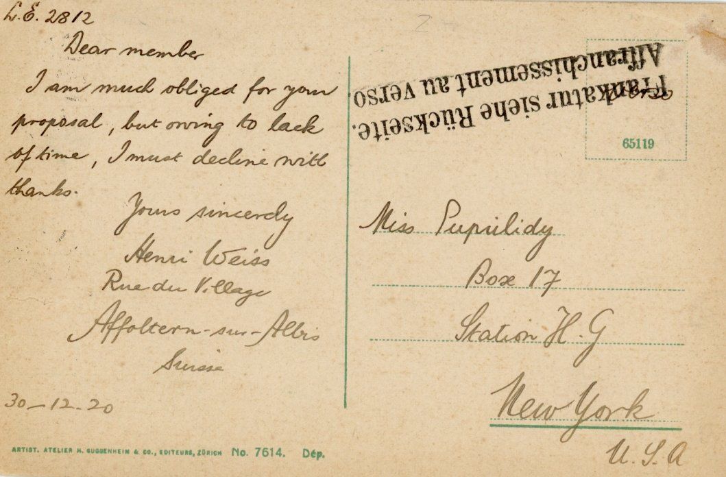 Cartoline postali: Affoltern a. A.         um 1920 – Usato da Brig venduto da Valcards54 1