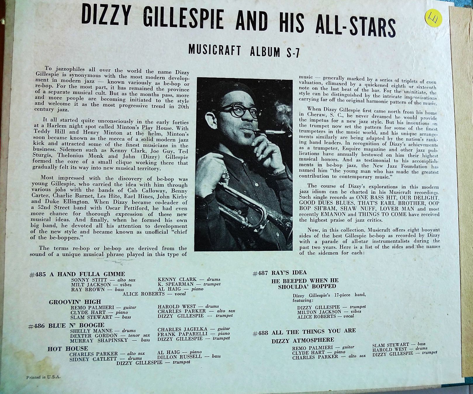 Schallplatten: Dizzy Gillespie, Jazz Schellackplatten-Album – Gebraucht aus Hemishofen von Phonomandy 1