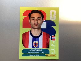 Panini FIFA World Cup 2026 Sticker Antonio Nusa NOR 19