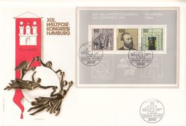 Weltpostkongress Hamburg 1984 FDC Grossbrief