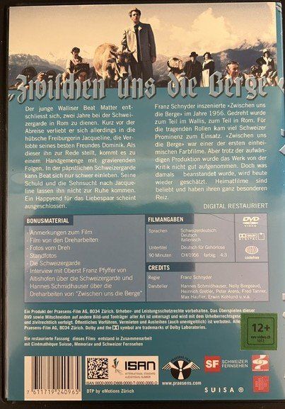 Tutti i DVDs: DVD - Zwischen uns die Berge – Usato da Flumenthal venduto da Uranus26 1
