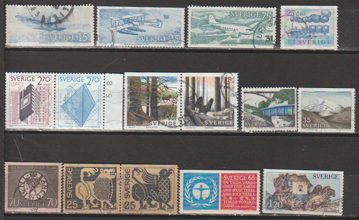 Alle Briefmarken: Suède, collection, plusieurs thèmes, bon état – Gebraucht aus Crans-Montana von kira56