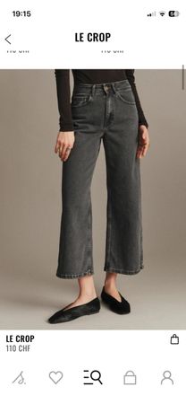 Sézane-Jeans „LE CROP“, Gr. 36