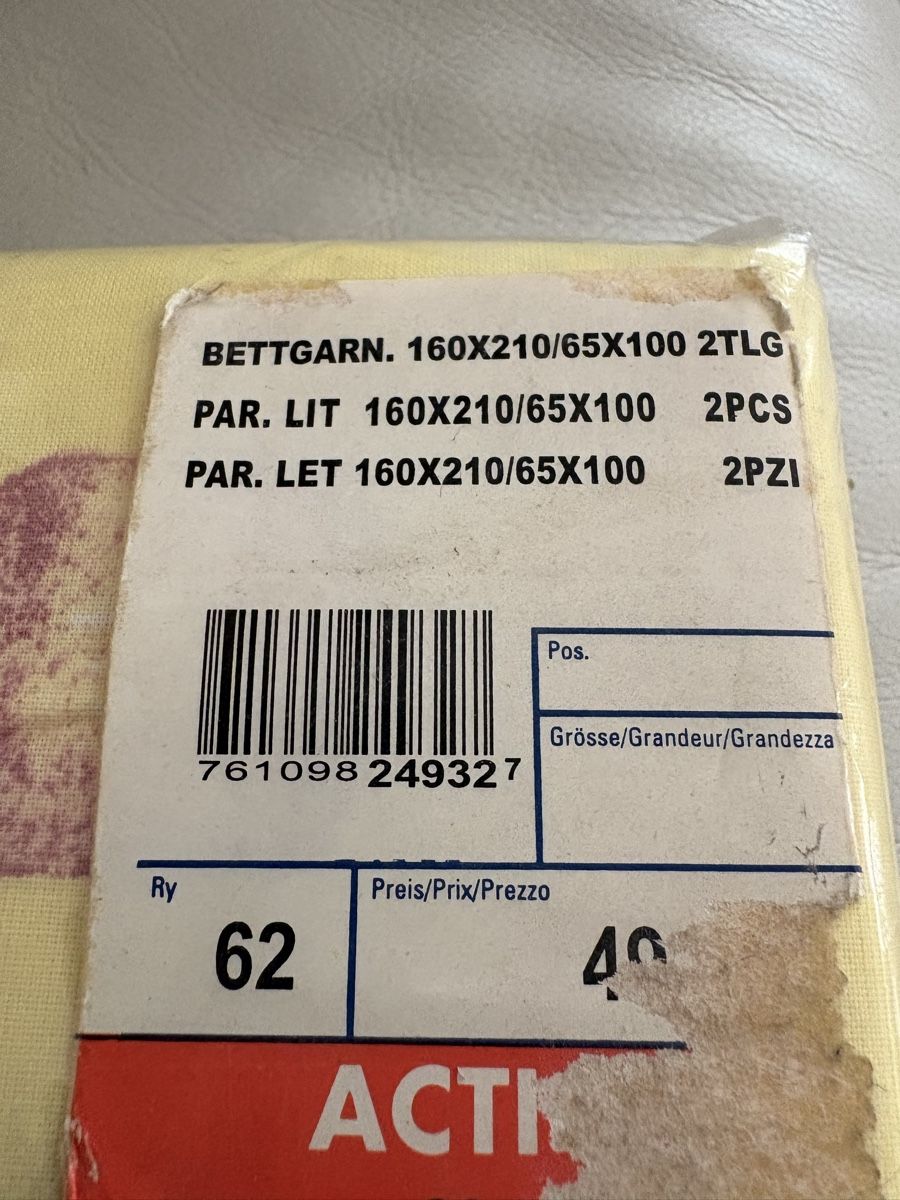 Biancheria da letto: Bettgarnitur 160x210/65x100 – Nuovo e nell'imballaggio originale da Zürich venduto da Nevada1 1