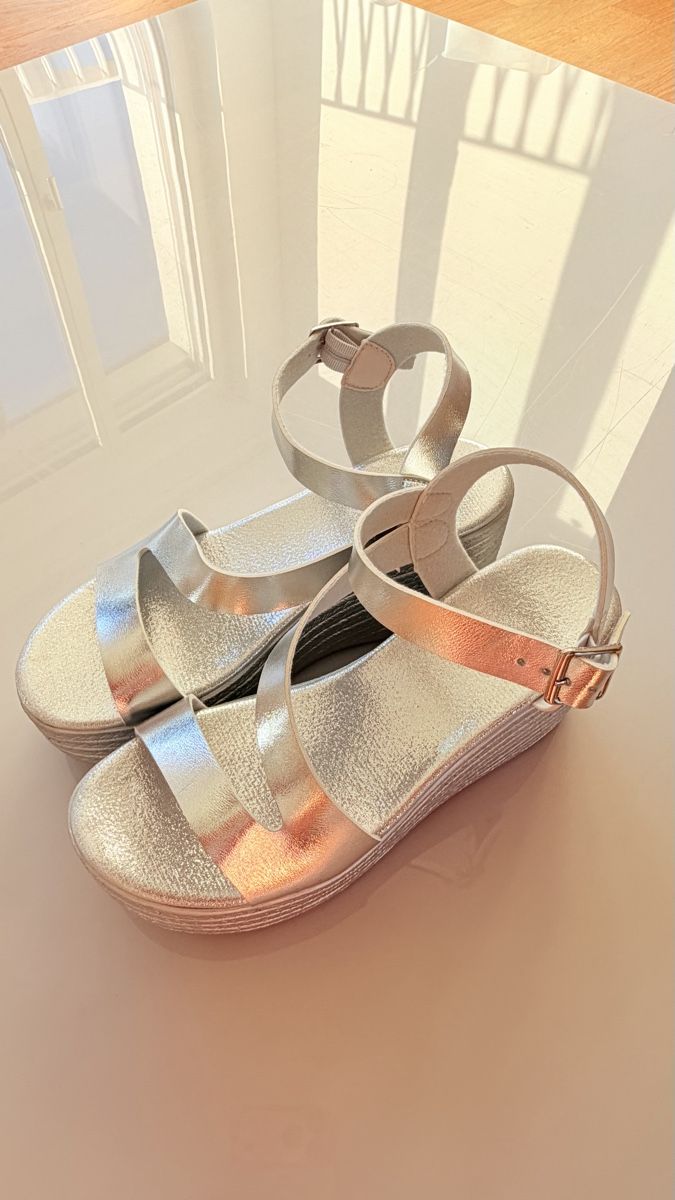 Scarpe da donna: Damenschuhe Sandalen Silber Grösse 39 neu – Nuovo e nell'imballaggio originale da Jonen venduto da BMWE369 1