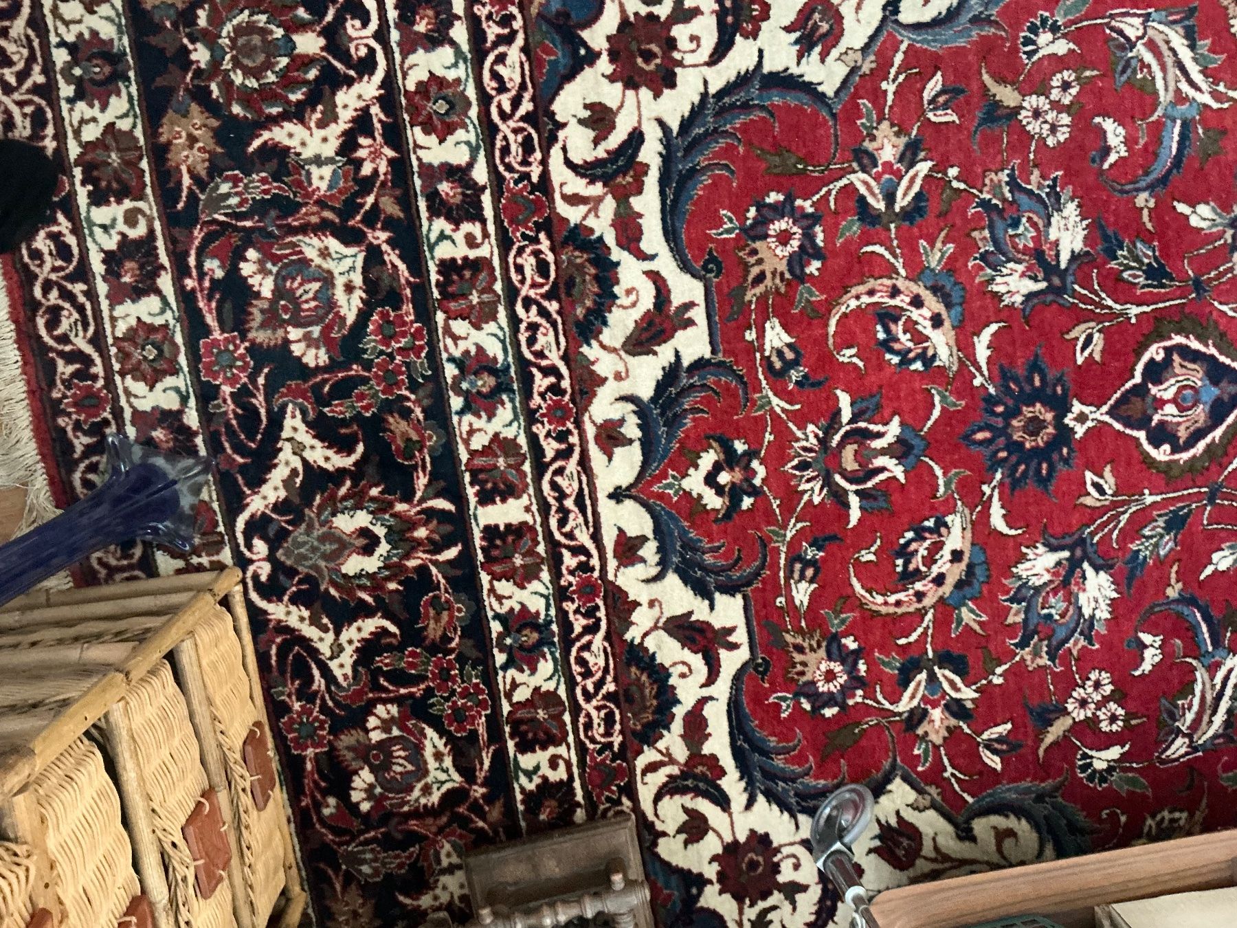 Tapis: Orientteppich mit Blumenmuster rot blau gebraucht – D'occasion à Birsfelden par Sira1961 5