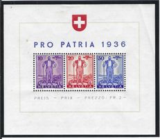 Pro Patria Block 1936 ungebraucht