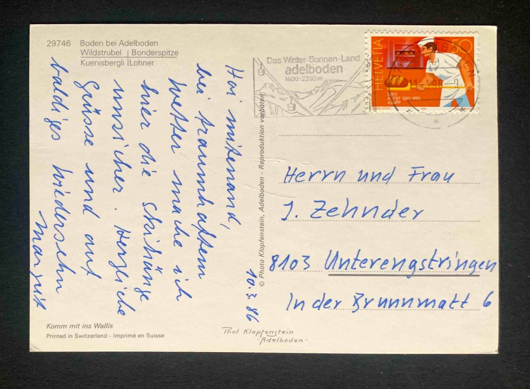 Cartoline postali: AK Boden bei Adelboden – Usato da Goldau venduto da artelier1 1