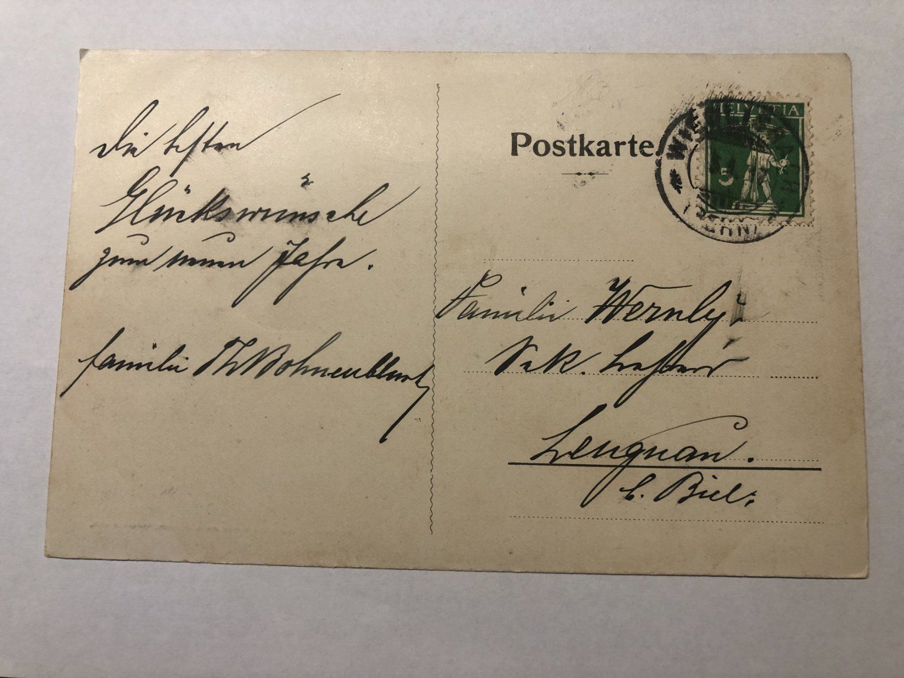 Ansichtskarten: Wiedlisbach (Bern)  - Totalansicht 1917 – Gebraucht aus Pfäffikon ZH von Waltoversand 1